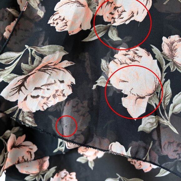 Live 4 Truth Sheer Dark Floral Kimono Cover Up Womens Extra Large Festival Boho - Picture 6 of 13